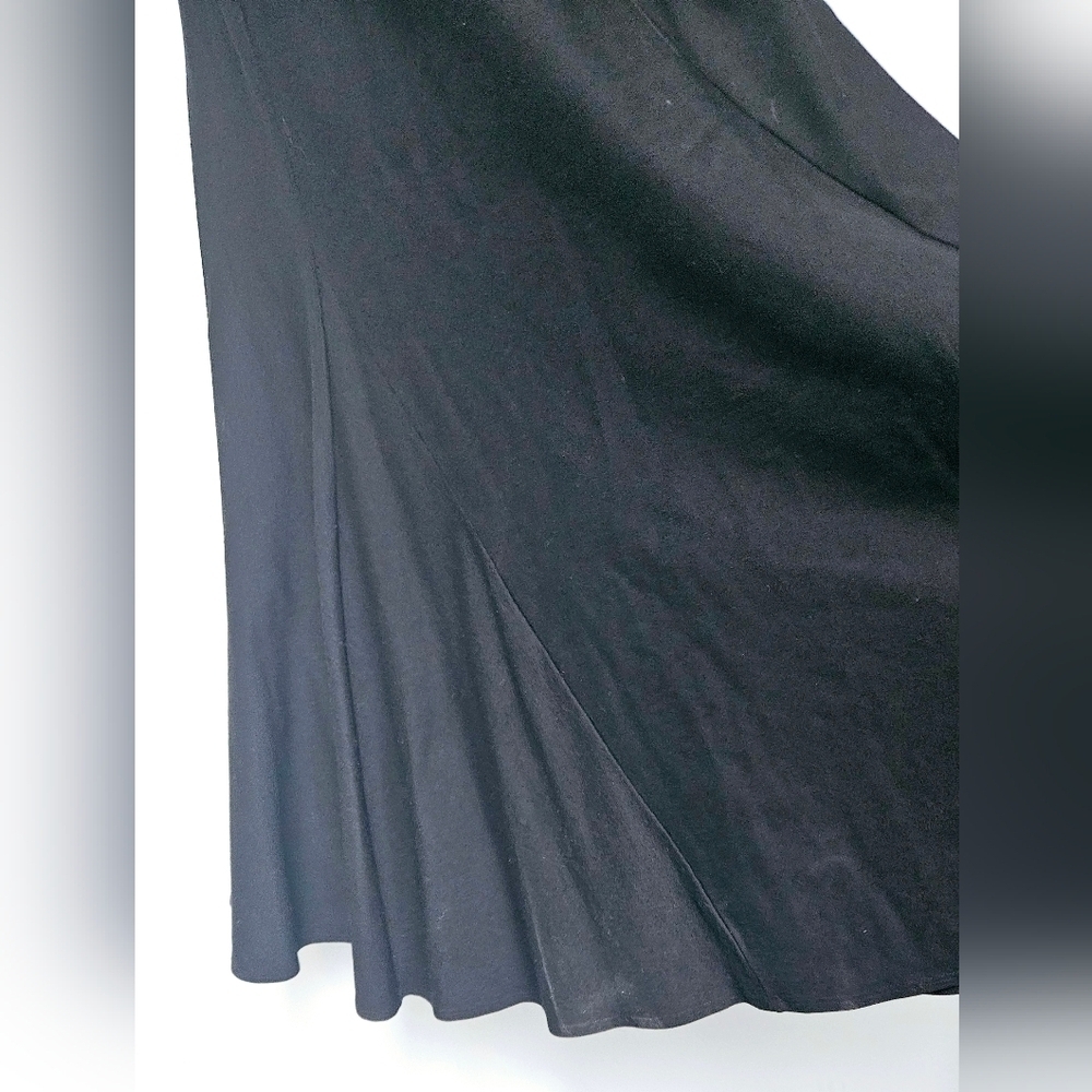Eileen Fisher CRS Back Rayon Flare Stretch Crepe Black Slip On Dress  Small Nwt - Picture 7 of 11